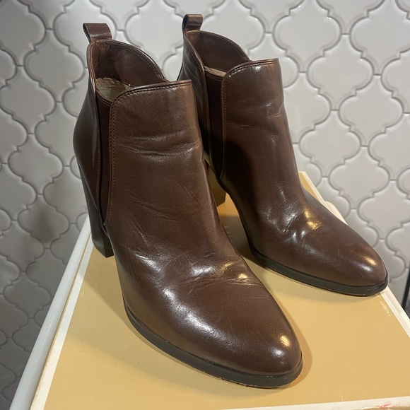 Michael Kors, brown heeled boots, size 10M - Picture 12 of 15